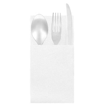 Garson Katlama Cepli Beyaz Airlaid Peçete 33x40cm