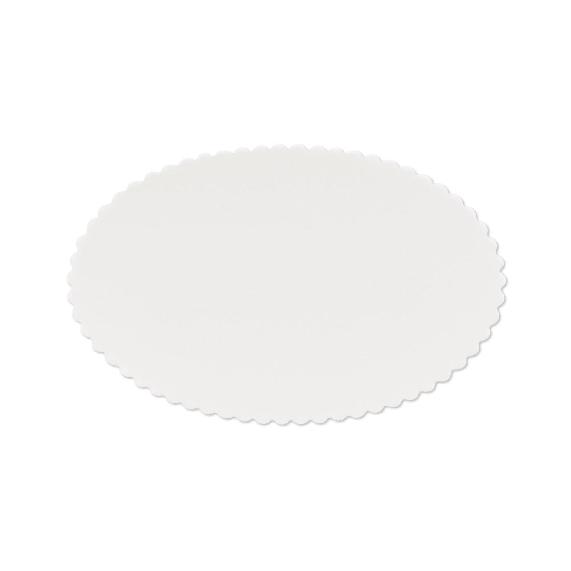 Gofret Yazı Plakası Beyaz Elips - 24 Adet