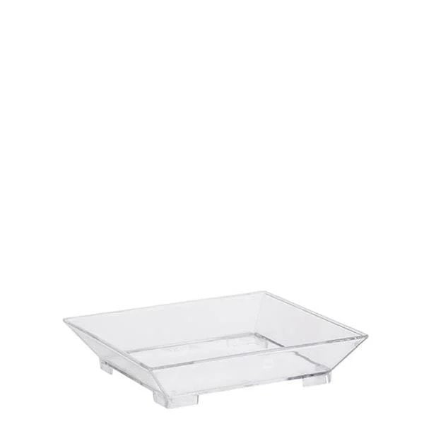 60 mm Şeffaf Plastik Mini Kare Sunum Tabağı