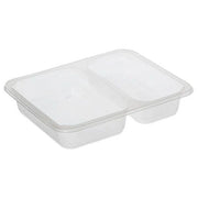 İki Bölmeli Film Yapıştırmalı Şeffaf Gıda Kabı