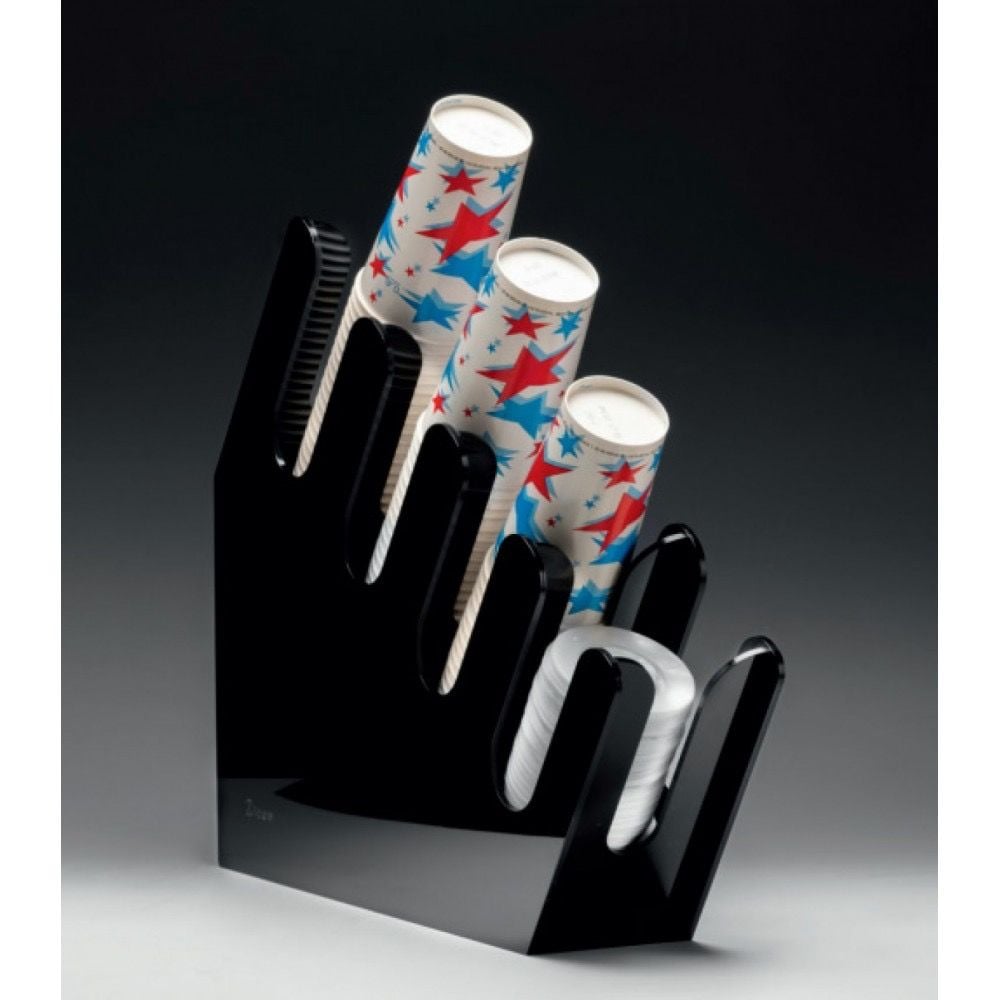 Karton Bardak Standı - Siyah Polycarbonat