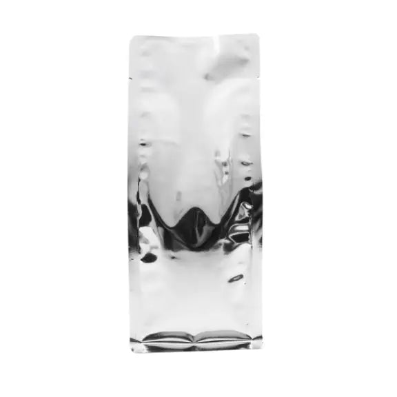 Gri Metalize Kilitsiz Flat Bottom Torba, 11,5 x 20 + 8 CM