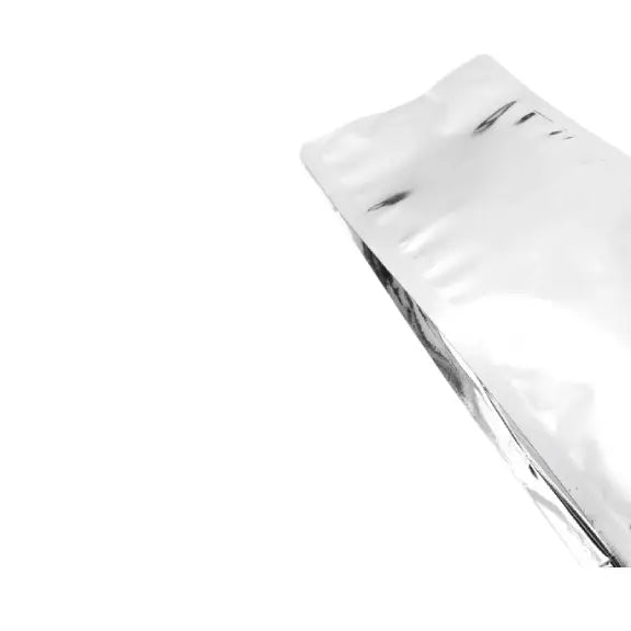 Gri Metalize Kilitsiz Flat Bottom Torba, 11,5 x 20 + 8 CM