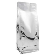 Gri Metalize Kilitsiz Flat Bottom Torba, 11,5 x 20 + 8 CM