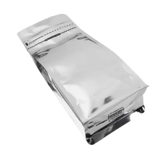 Pocket Kilitli Parlak Gri Metalize Flat Bottom Torba, 11,5 x 21,5 + 8 CM