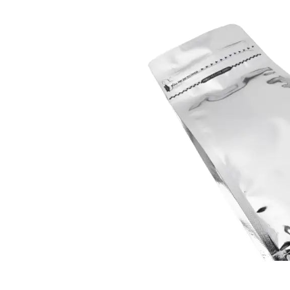 Pocket Kilitli Parlak Gri Metalize Flat Bottom Torba, 11,5 x 21,5 + 8 CM