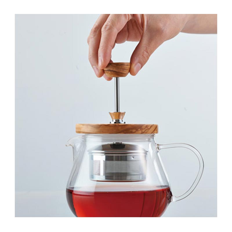 Hario TEO-70-OV Pull Up Tea Maker, Teaor Wood, 700 ml