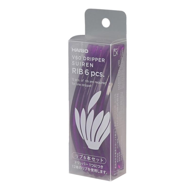 Hario RIB-6-TPU Suiren 6’lı Rib Seti, Mor