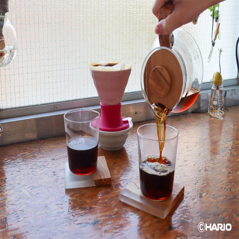 Hario SSDC-02-BEP V60 Immersion Seramik Dripper Switch, Pembe