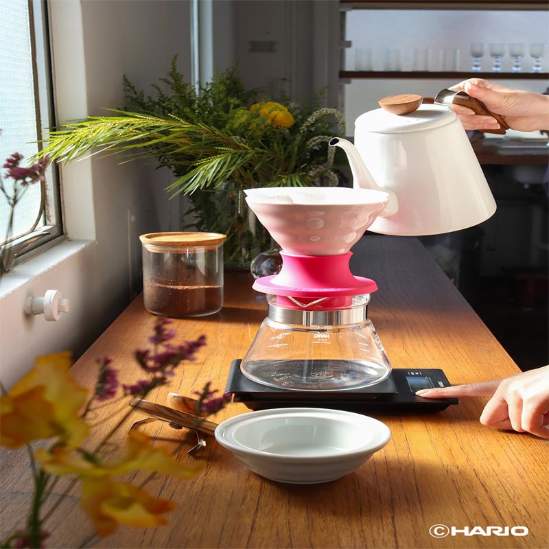 Hario SSDC-02-BEP V60 Immersion Seramik Dripper Switch, Pembe