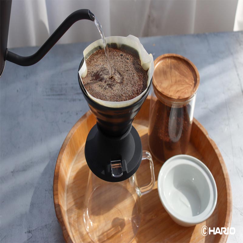 Hario SSDC-02-SMB V60 Immersion Seramik Dripper Switch, Siyah