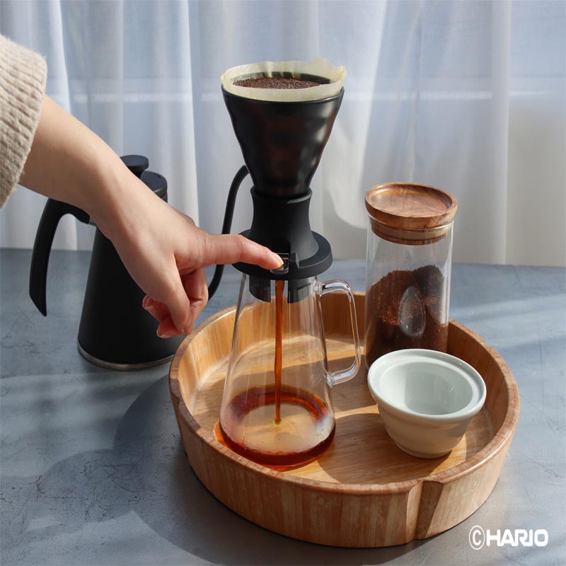 Hario SSDC-02-SMB V60 Immersion Seramik Dripper Switch, Siyah
