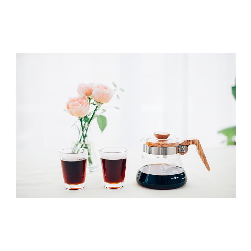 Hario VCWN-60-OV V60 02 Ahşap Kapaklı Kahve Servis Sürahisi, 600 ml