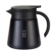 Hario VHS-80B V60 03 Yalıtımlı Paslanmaz Servis Sürahisi, 800 ml, Siyah