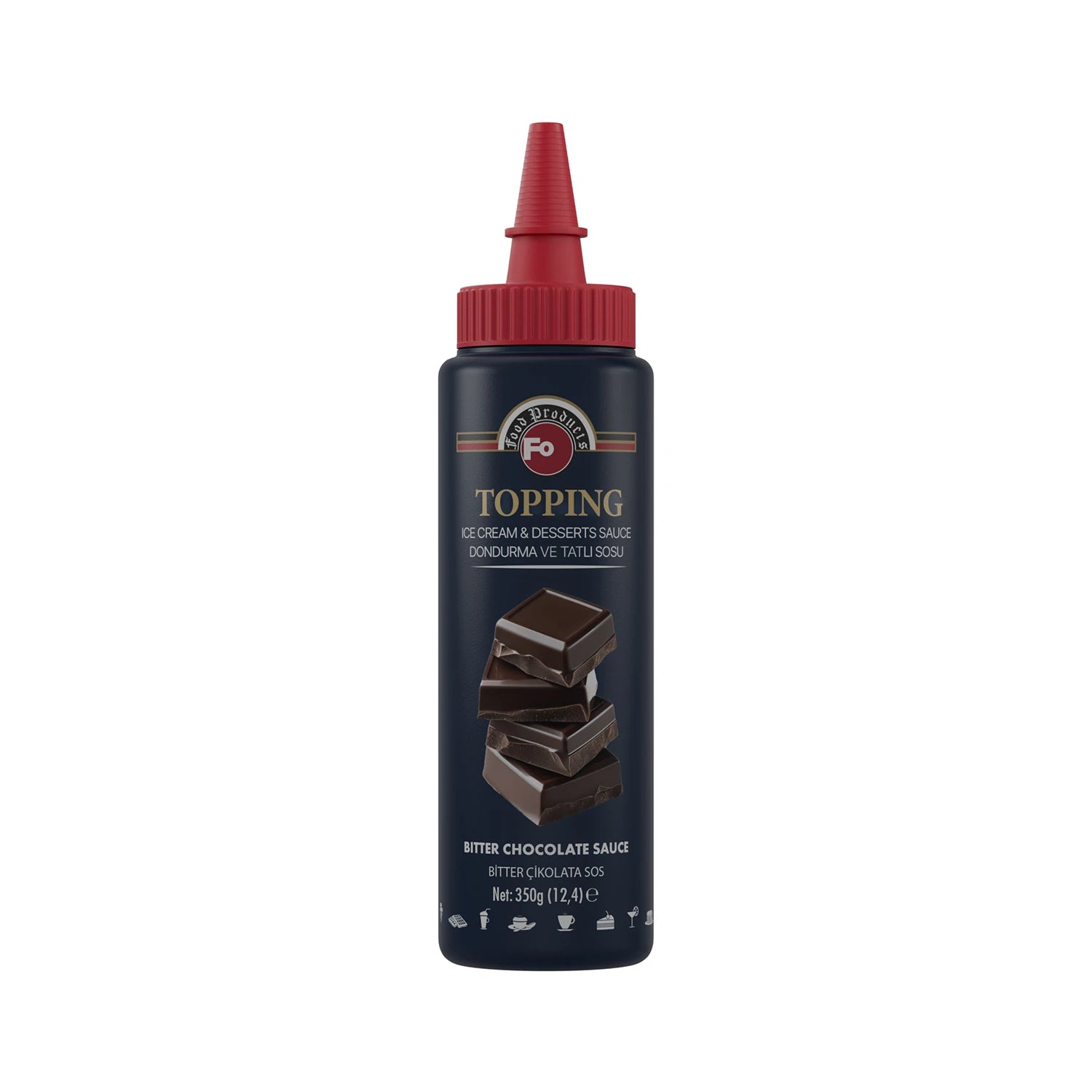 FO Bitter Çikolatalı Topping Dondurma Sosu 350 gr