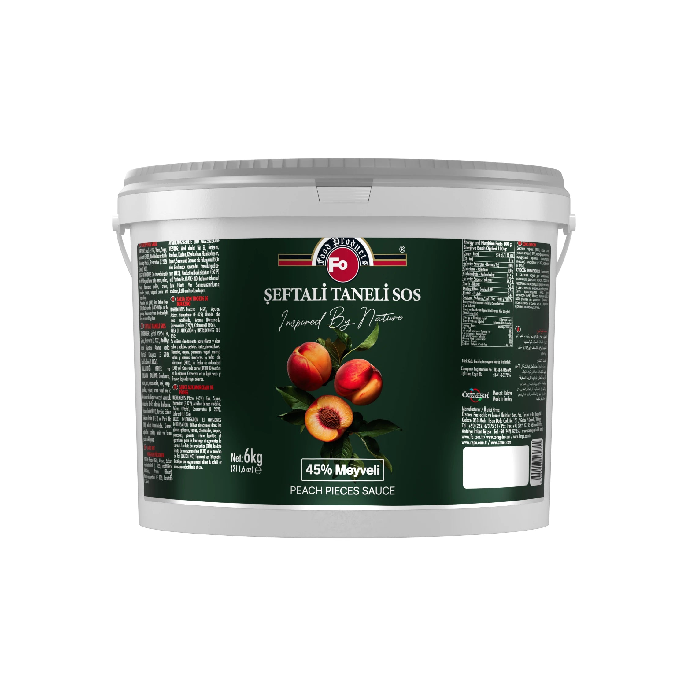 FO Şeftali Taneli Sos 6 Kg