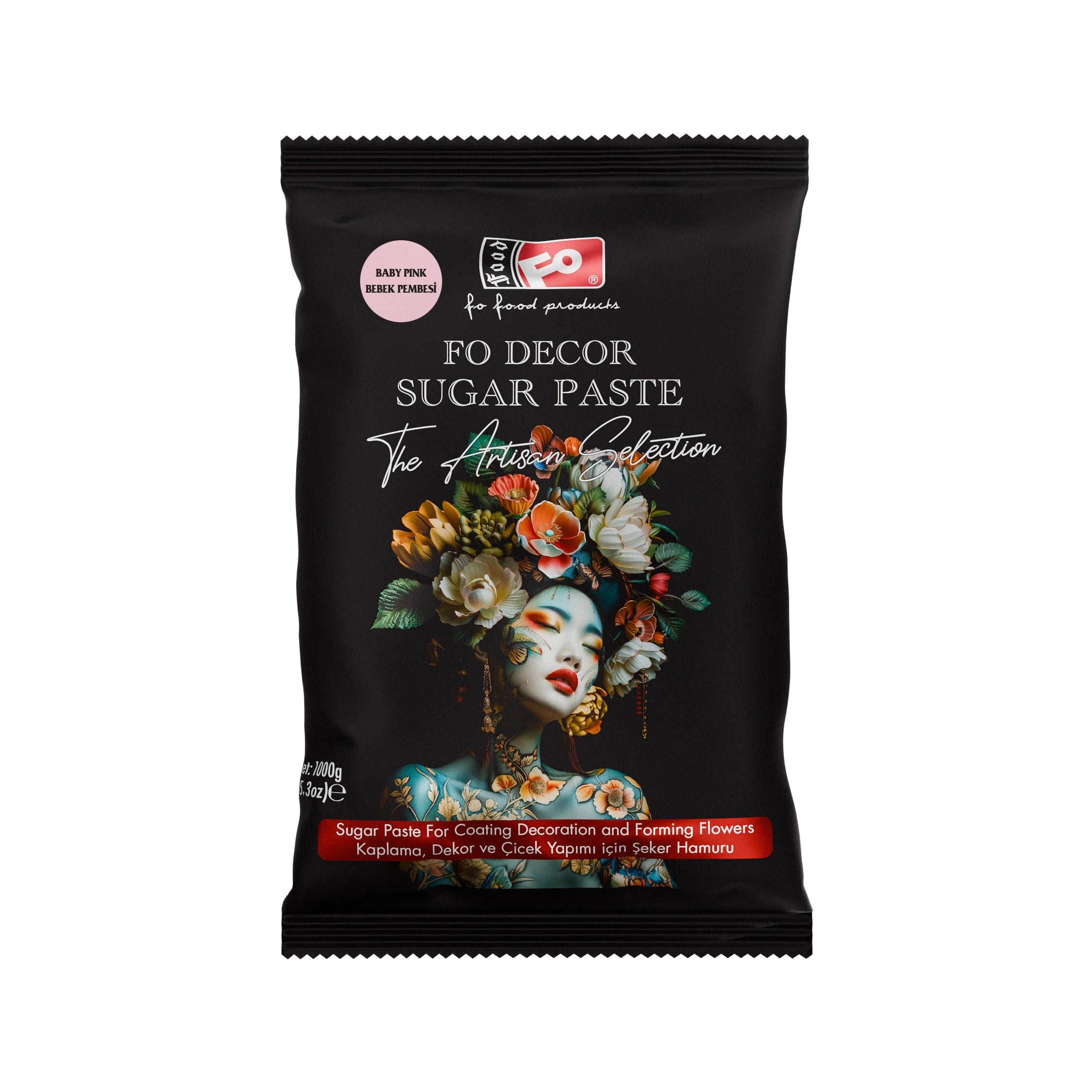 FO Bebek Pembesi Fodekor Kaplama, Dekor ve Çiçek Yapımı için Şeker Hamuru 1 kg