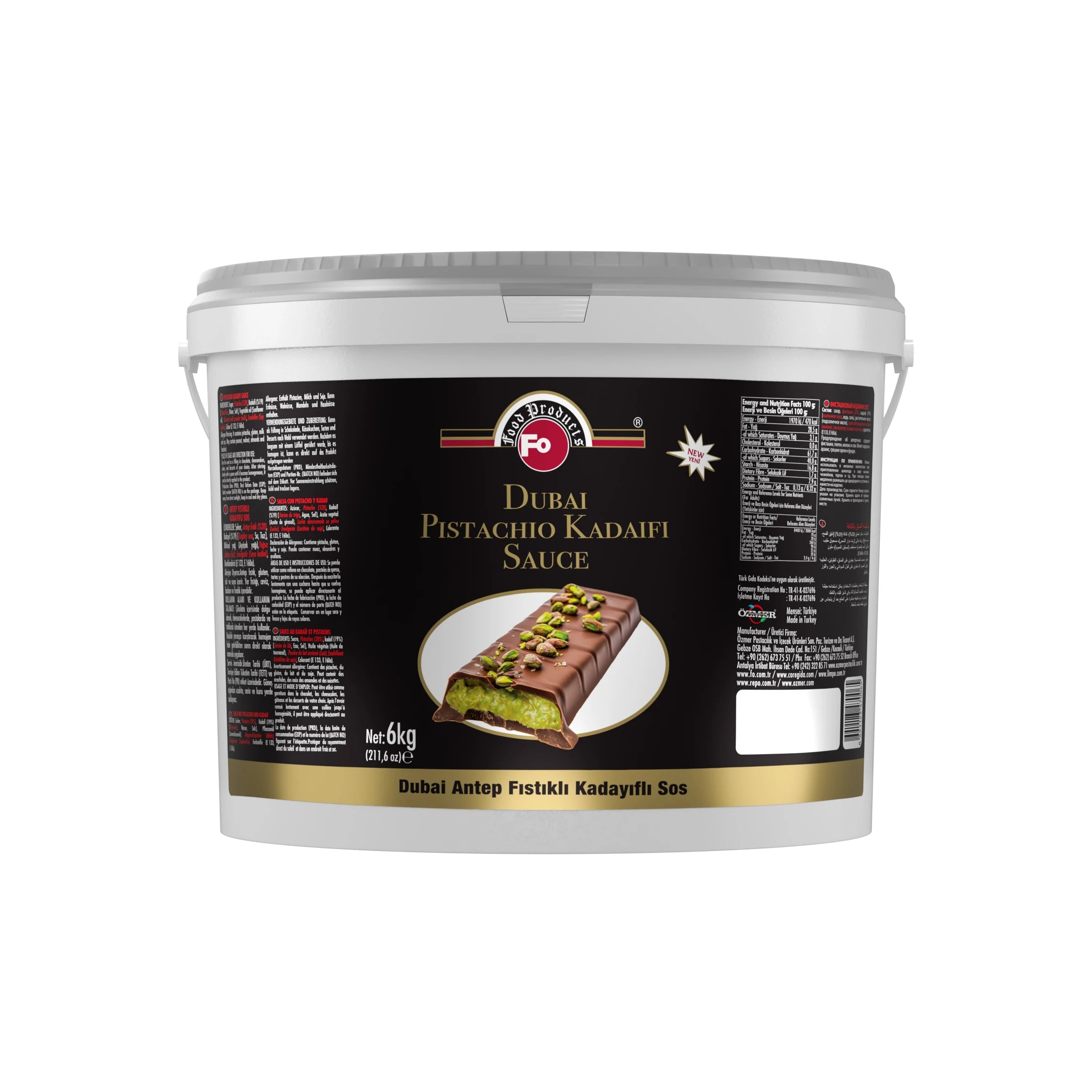 FO Dubai Antep Fıstıklı Kadayıflı Sos 6 kg