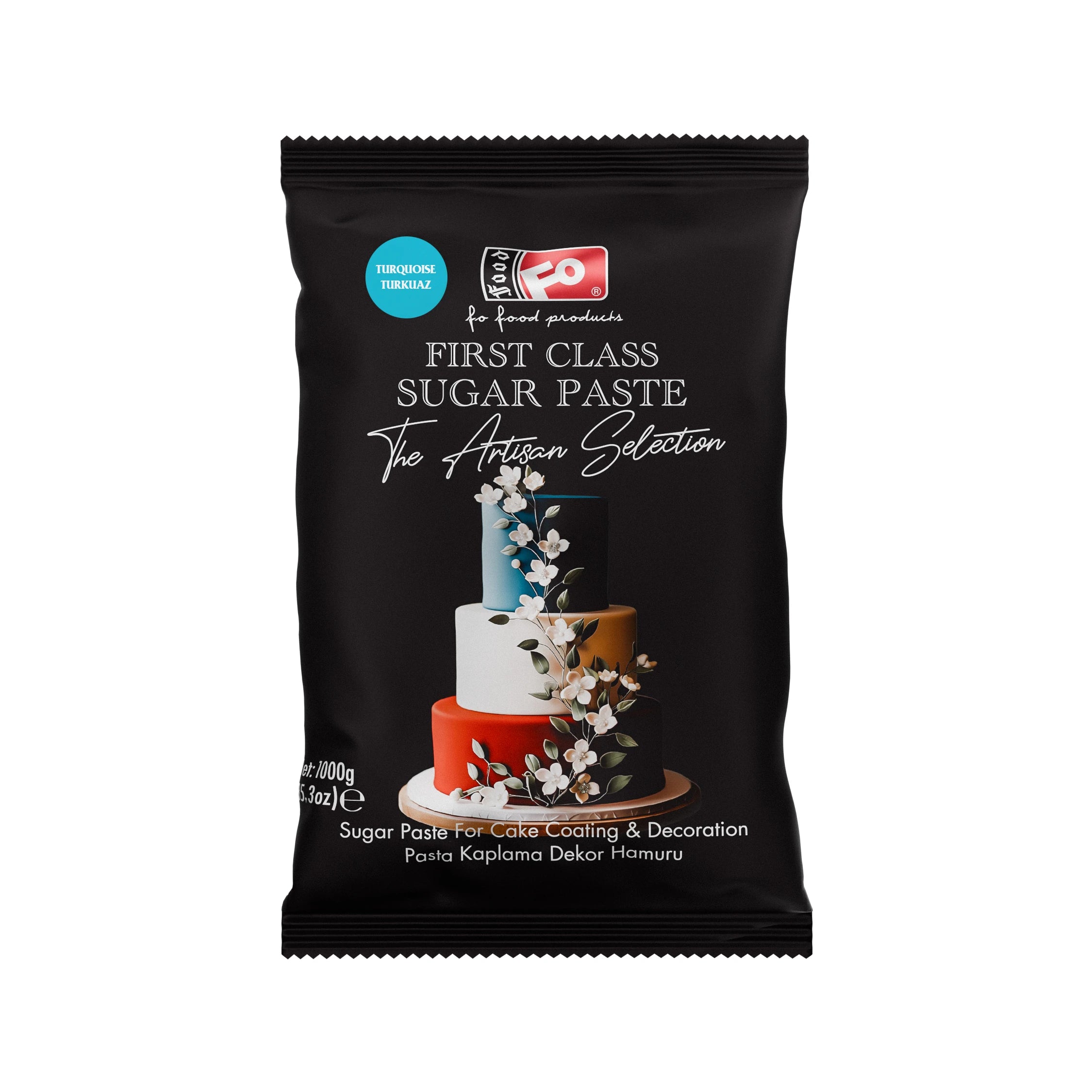 FO Turkuaz Pasta Kaplama Şeker Hamuru 1 kg