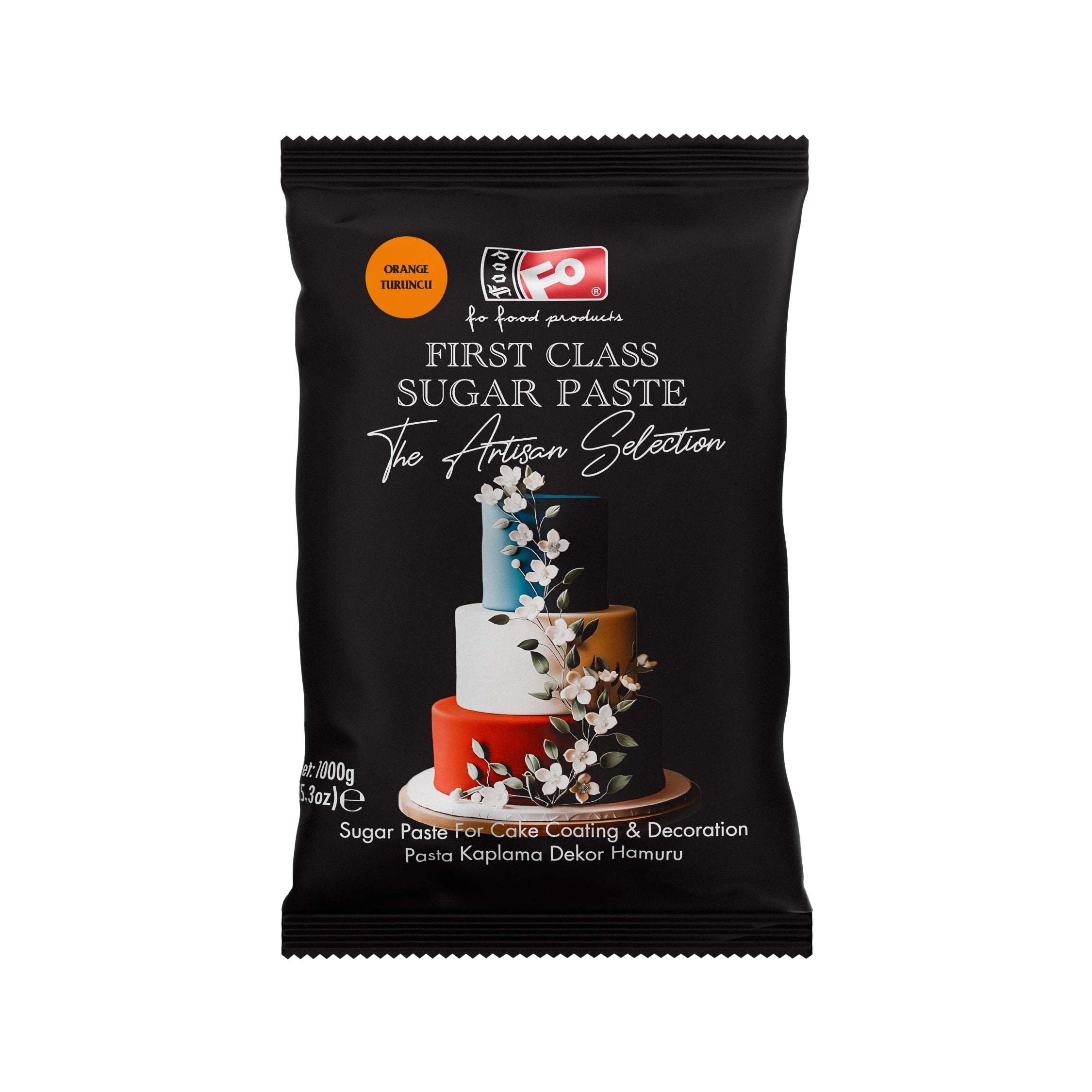 FO Turuncu Pasta Kaplama Şeker Hamuru 1 kg