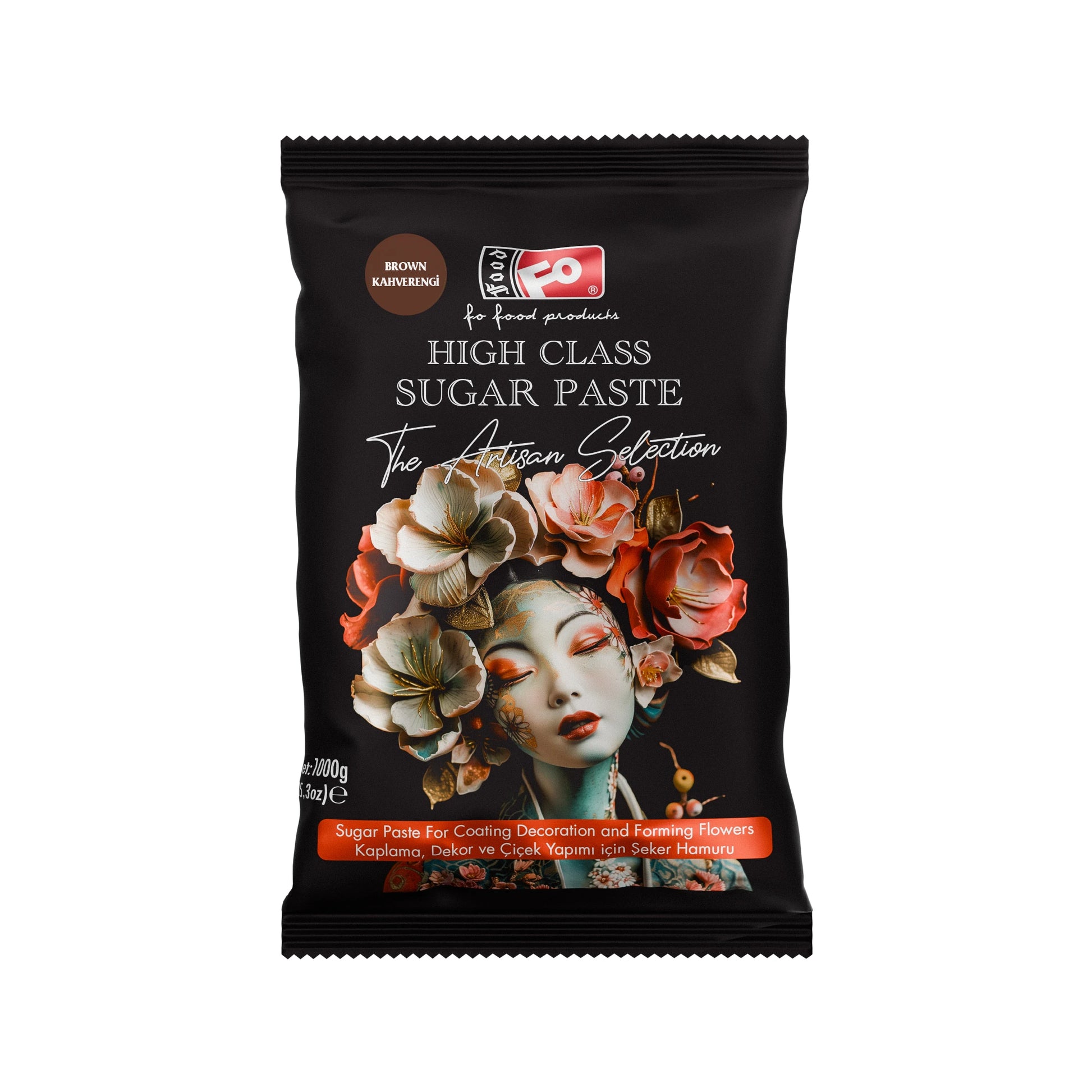 Kahverengi High Class Kaplama, Dekor ve Çiçek Yapımı için Şeker Hamuru 1 kg