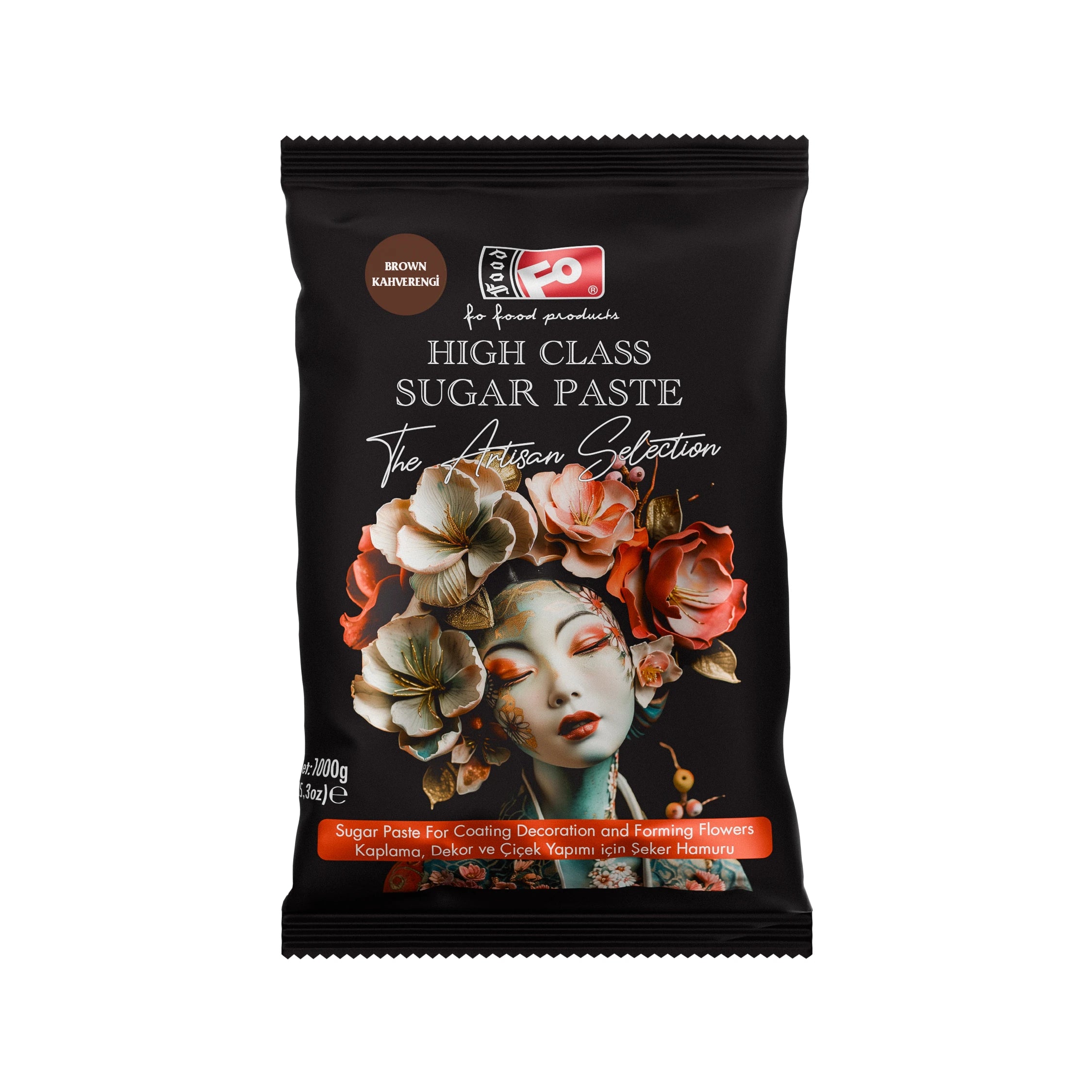 Kahverengi High Class Kaplama, Dekor ve Çiçek Yapımı için Şeker Hamuru 1 kg