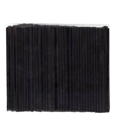 İnce Kokteyl Pipeti Siyah 4 x 140mm