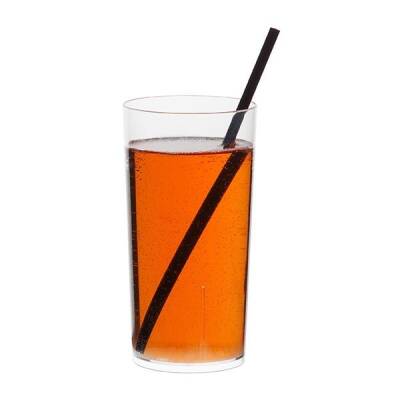 İnce Kokteyl Pipeti Siyah 4 x 140mm