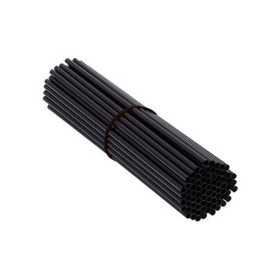 İnce Kokteyl Pipeti Siyah 4 x 190mm