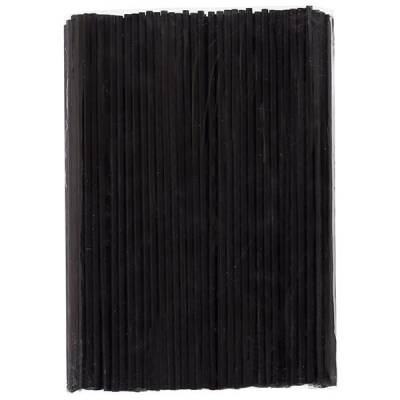 İnce Kokteyl Pipeti Siyah 4 x 230mm