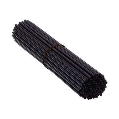 İnce Kokteyl Pipeti Siyah 4 x 230mm