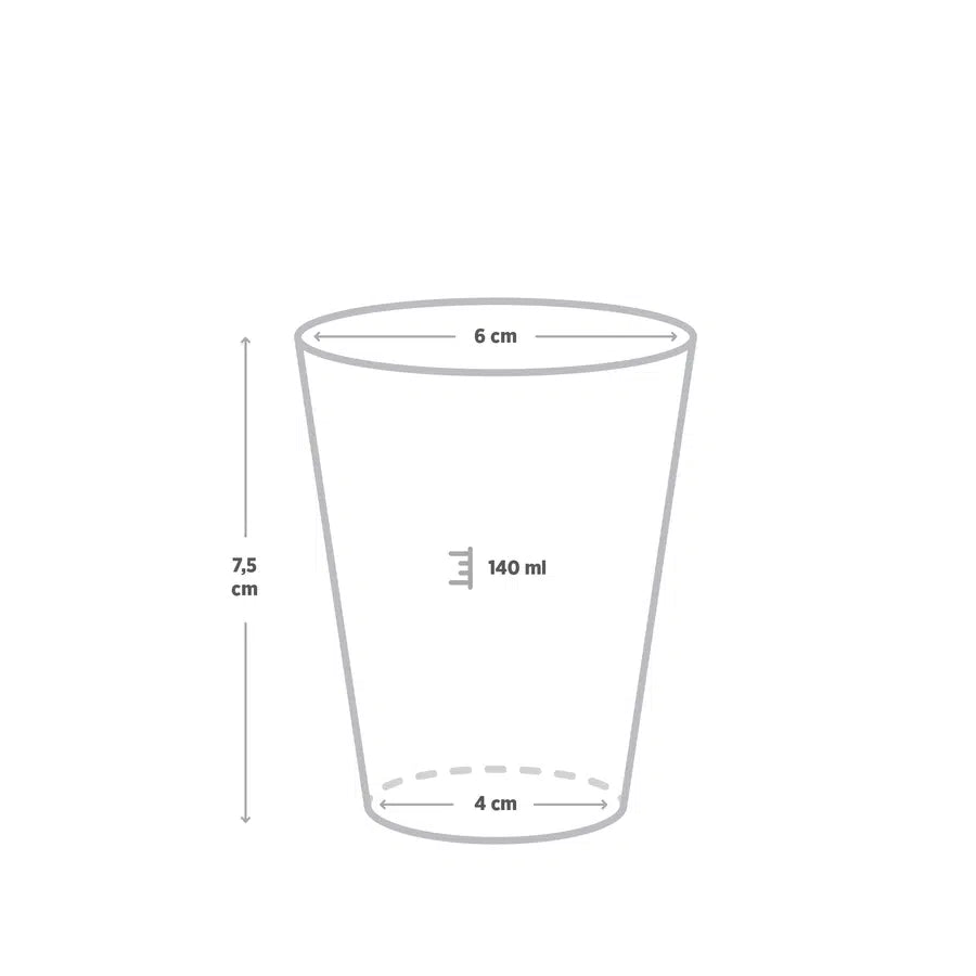 İnce Shot Bardağı Şeffaf 140 ml - 20 Adet