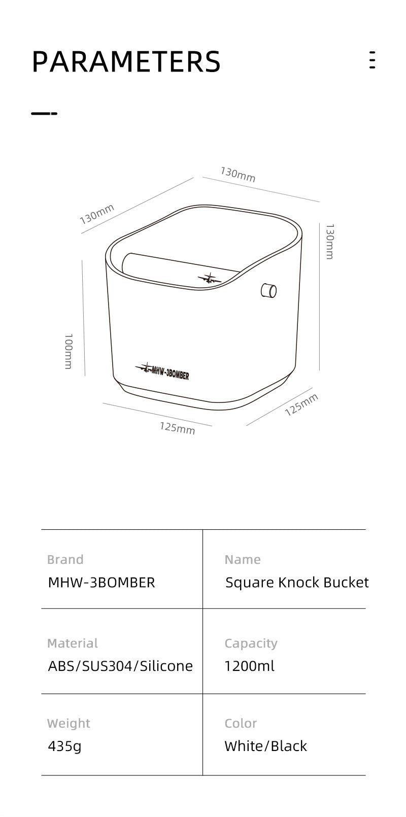 MHW-3BOMBER Knock Box - Beyaz