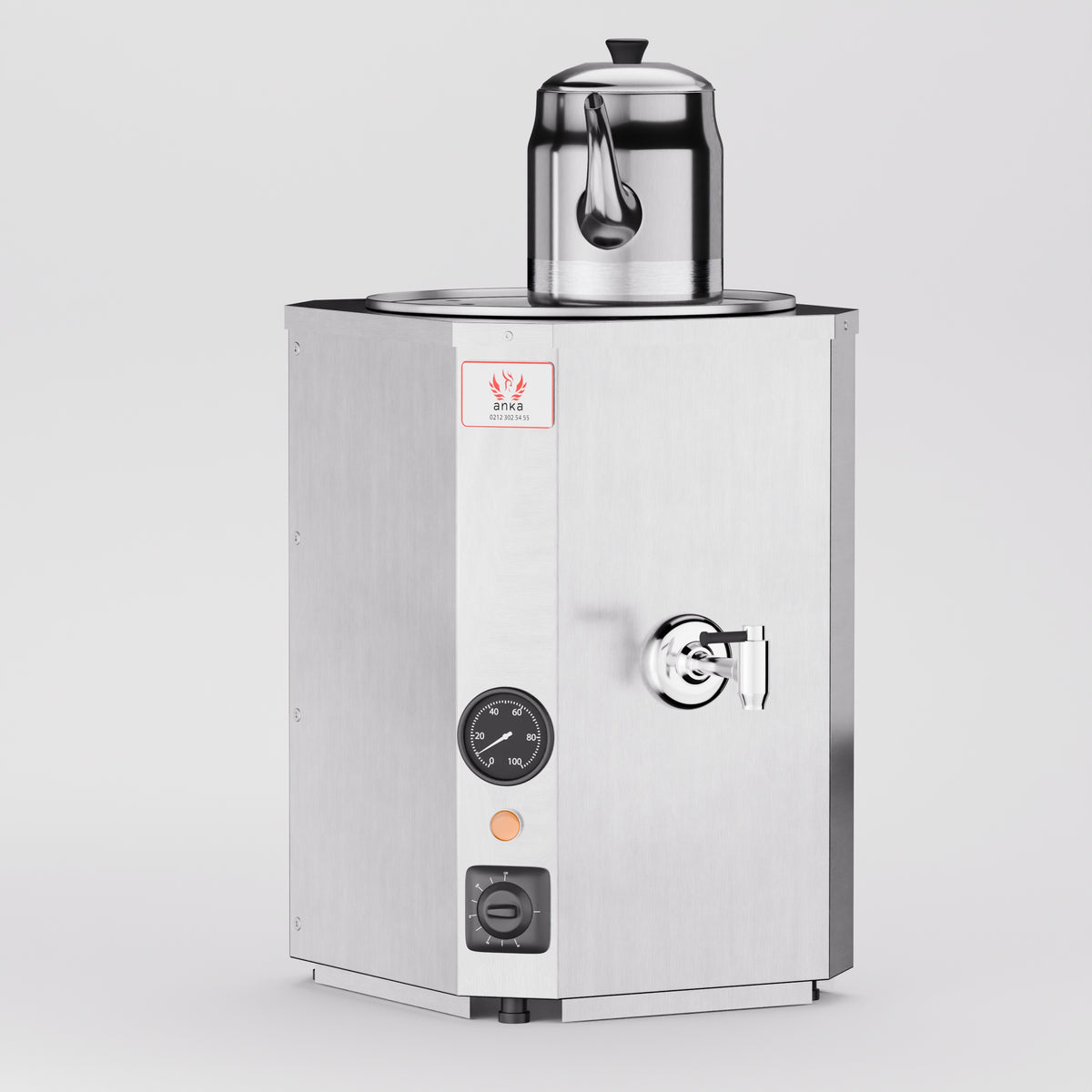 Inoks Yeni Nesil Jumbo Çay Makinesi 12 LT 1 Demlik