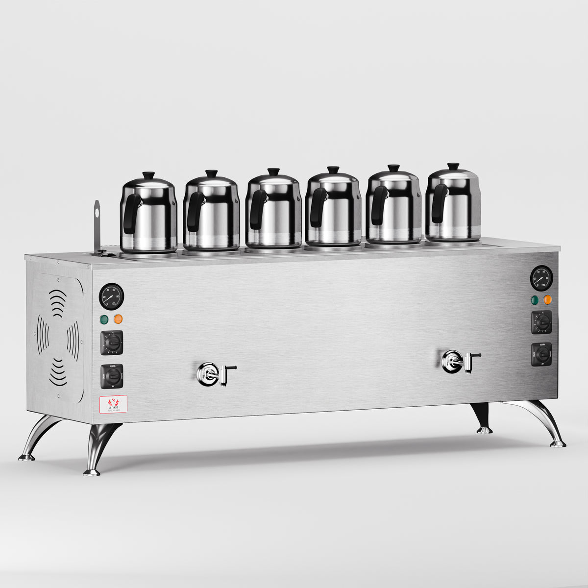 Inoks Pro Compact Elektrikli Çay Makinesi 60 LT 6 Demlik