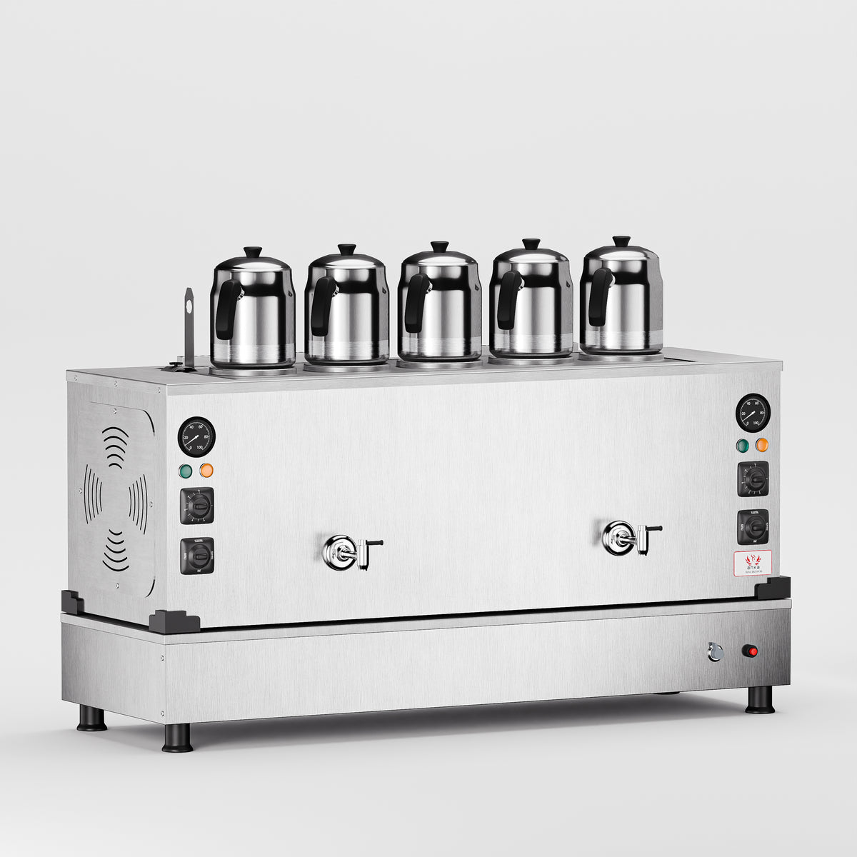 Inoks Pro Compact Hibrit Çay Makinesi 50 LT 5 Demlik 5 demlik