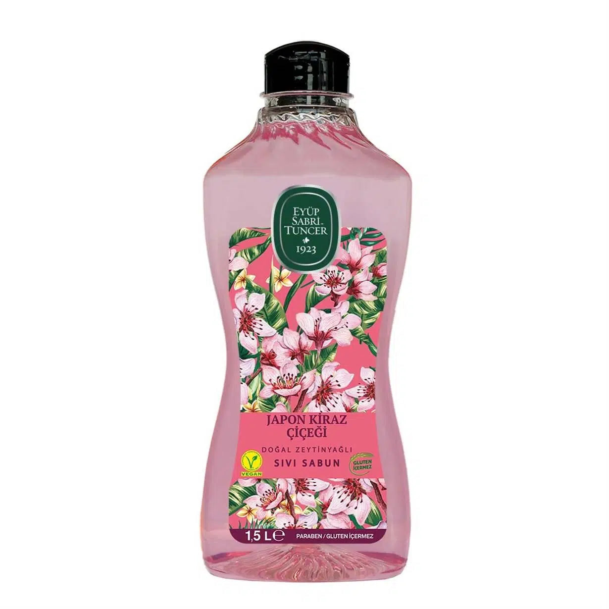 Japon Kiraz Çiçeği Doğal Zeytinyağlı Sıvı Sabun 1,5 lt