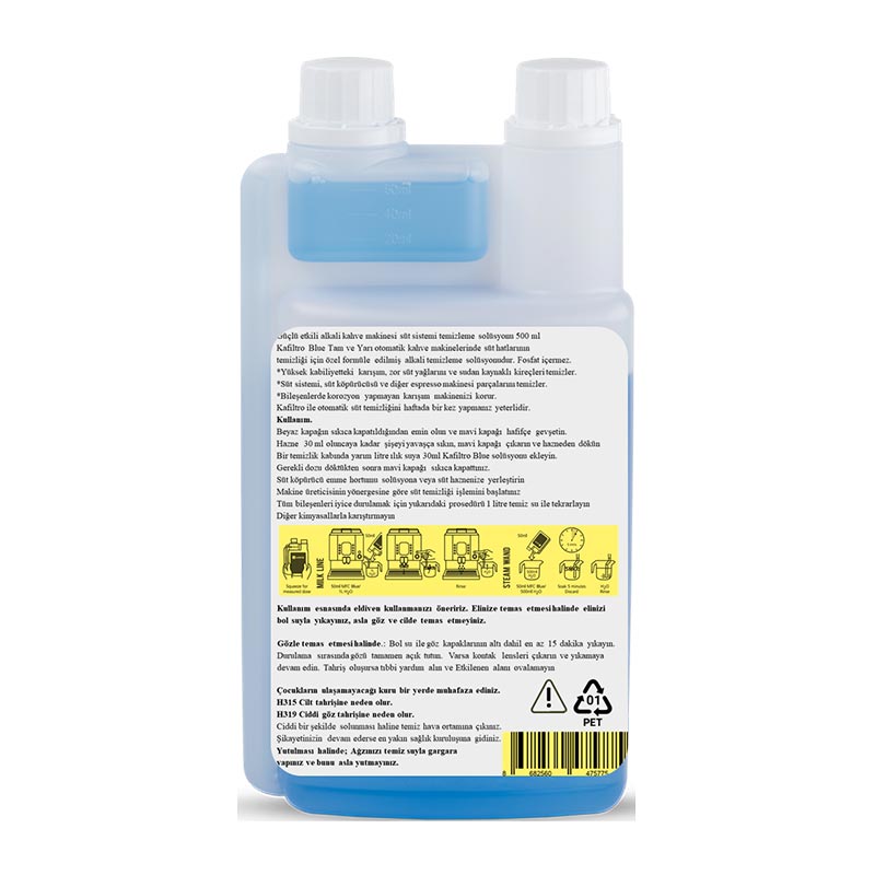 Kafiltro Blue Express Süt Sistemi Temizleyici Solüsyon, 1000 ml