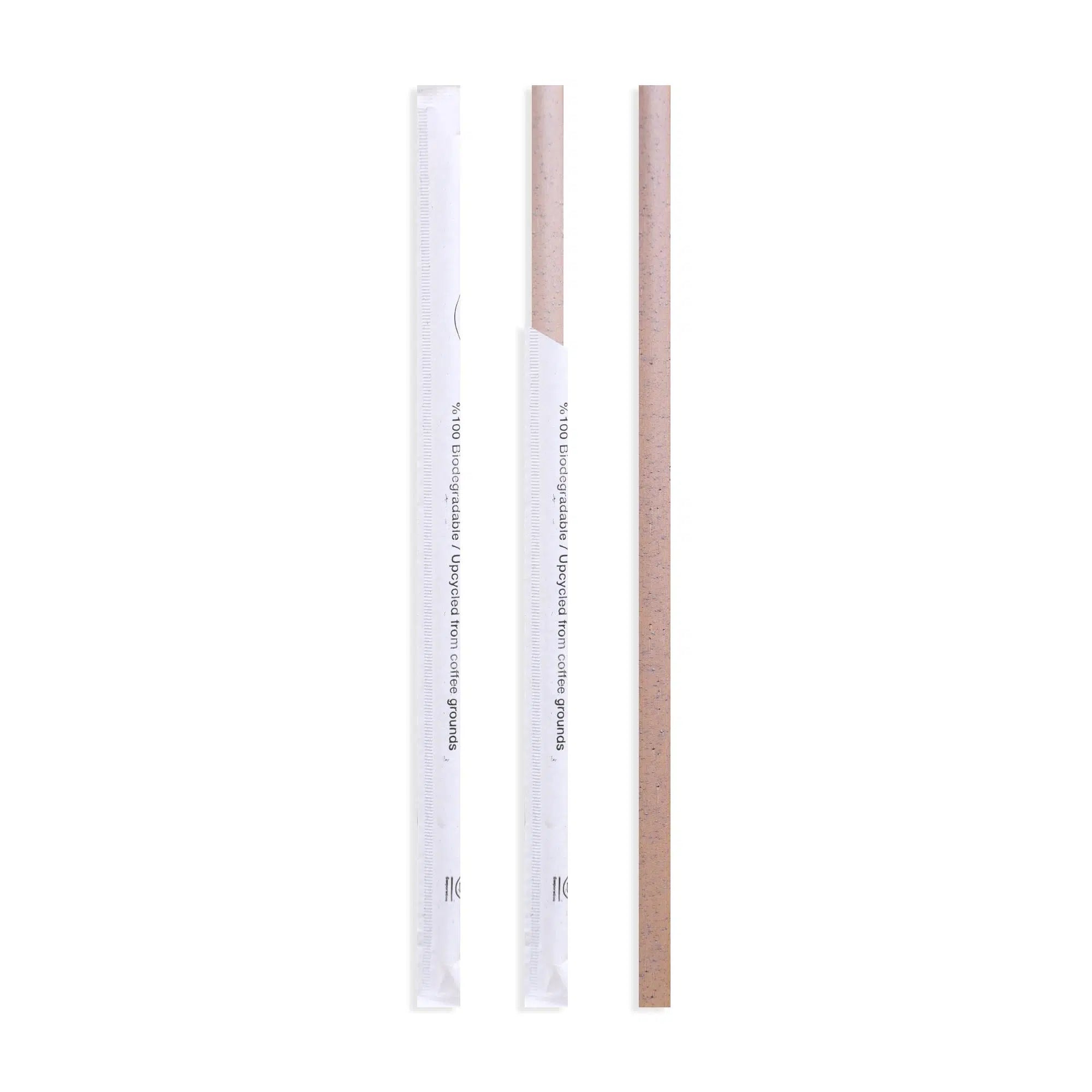 Kahve Çekirdeği Pipet 24 cm - 100 Adet