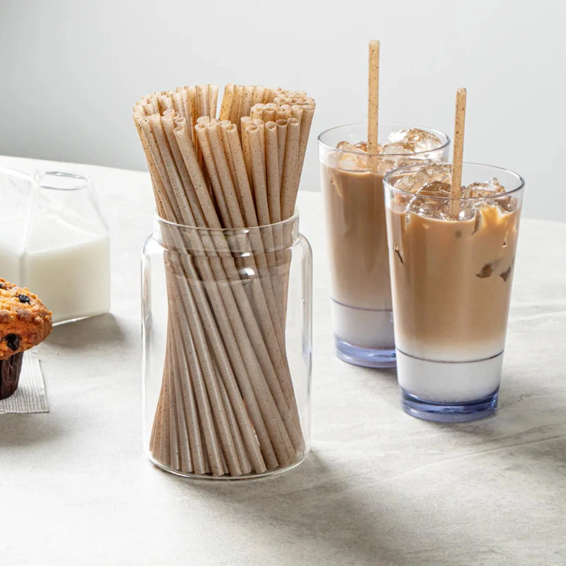 Kahve Çekirdeği Pipet 24 cm - 100 Adet