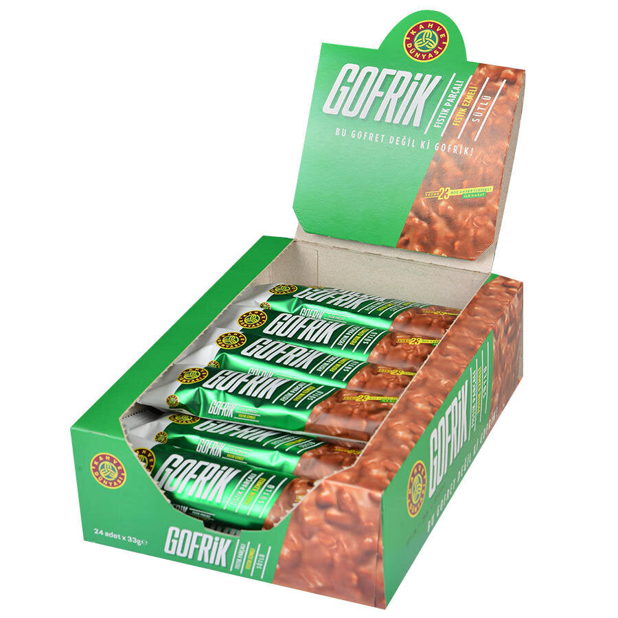 Kahve Dünyası Gofrik Antep Fıstıklı Çikolata 33 g x 24'lü
