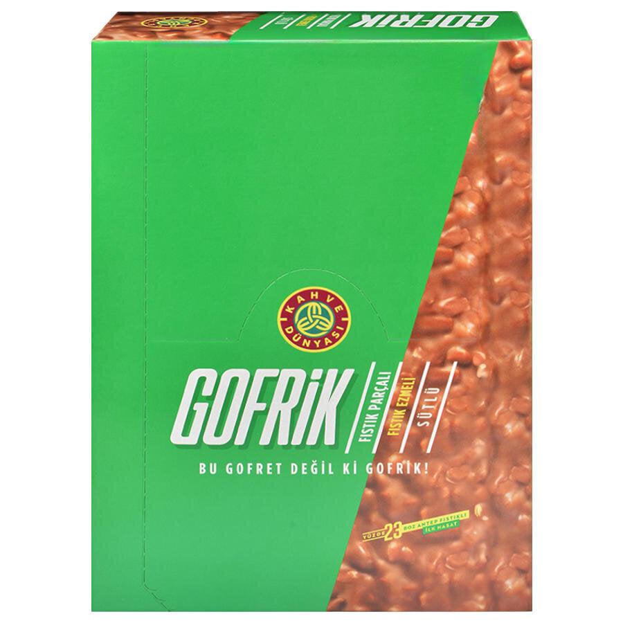 Kahve Dünyası Gofrik Antep Fıstıklı Çikolata 33 g x 24'lü