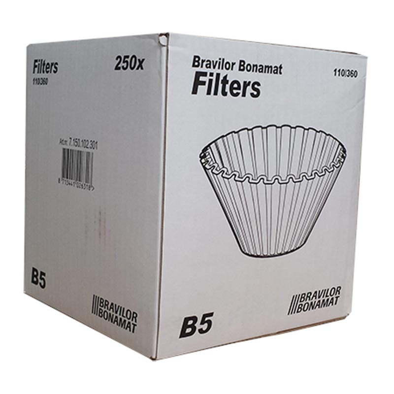 Bravilor Bonamat B5 Kahve Filtre Kağıdı, 110/360 mm, 250 Ad