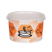 Kapaklı Karton Çorba Kasesi 16 Oz - 25 Adet