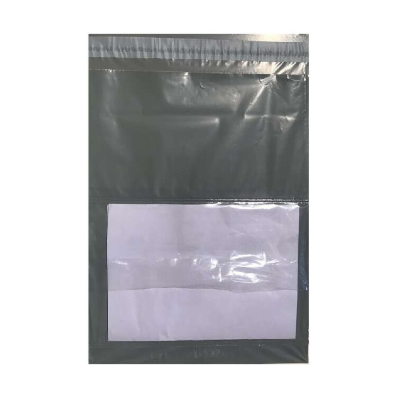 Kargo Poşeti Gri, Şeffaf Cepli 35x45+5 cm 100 Adet