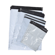 Kargo Poşeti Gri, Şeffaf Cepli 25x30+5 cm 100 Adet