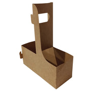 Karton Bardak Taşıyıcı Kraft Karton Saplı 2 li 100 Adetli