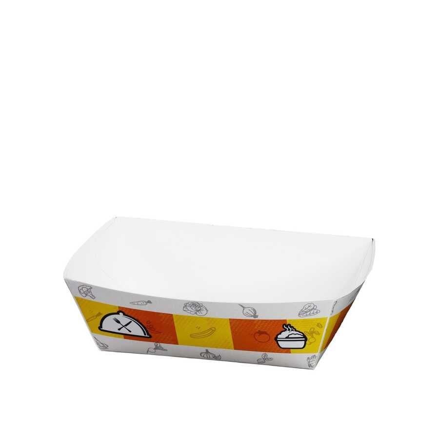 Karton Kayık Tabak 7x13x6 cm