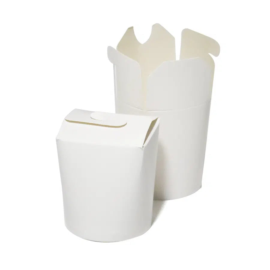 Karton Noodle ve Döner Kutusu Beyaz 16 oz - 50 Adet