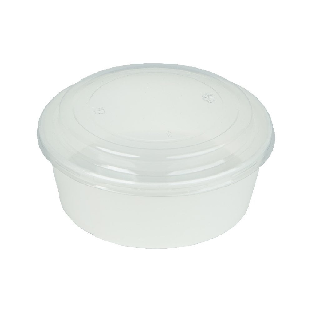 Salata Kabı Karton 1100 gr (38 oz)  BEYAZ Kap+Kapak 50 Adetli